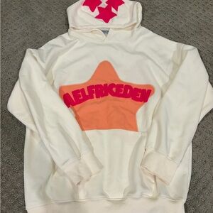 Aelfric Eden White and Orange Star Hoodie